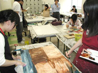 作品の制作の様子
