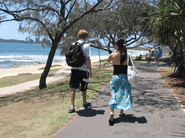 天気のいい日に友達とMooloolaba Beachへ。