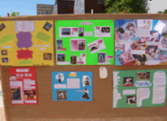 Multicultural festivalにて。日本について書かれたボード。高校生によるものです。