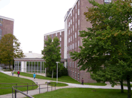 広い大学のキャンパス